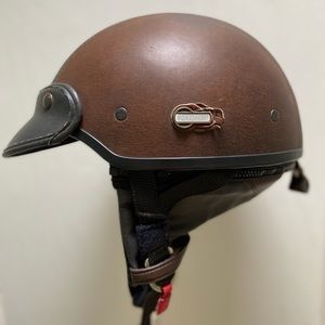 vintage  leather HarleyDavidson motorcycle helmet
